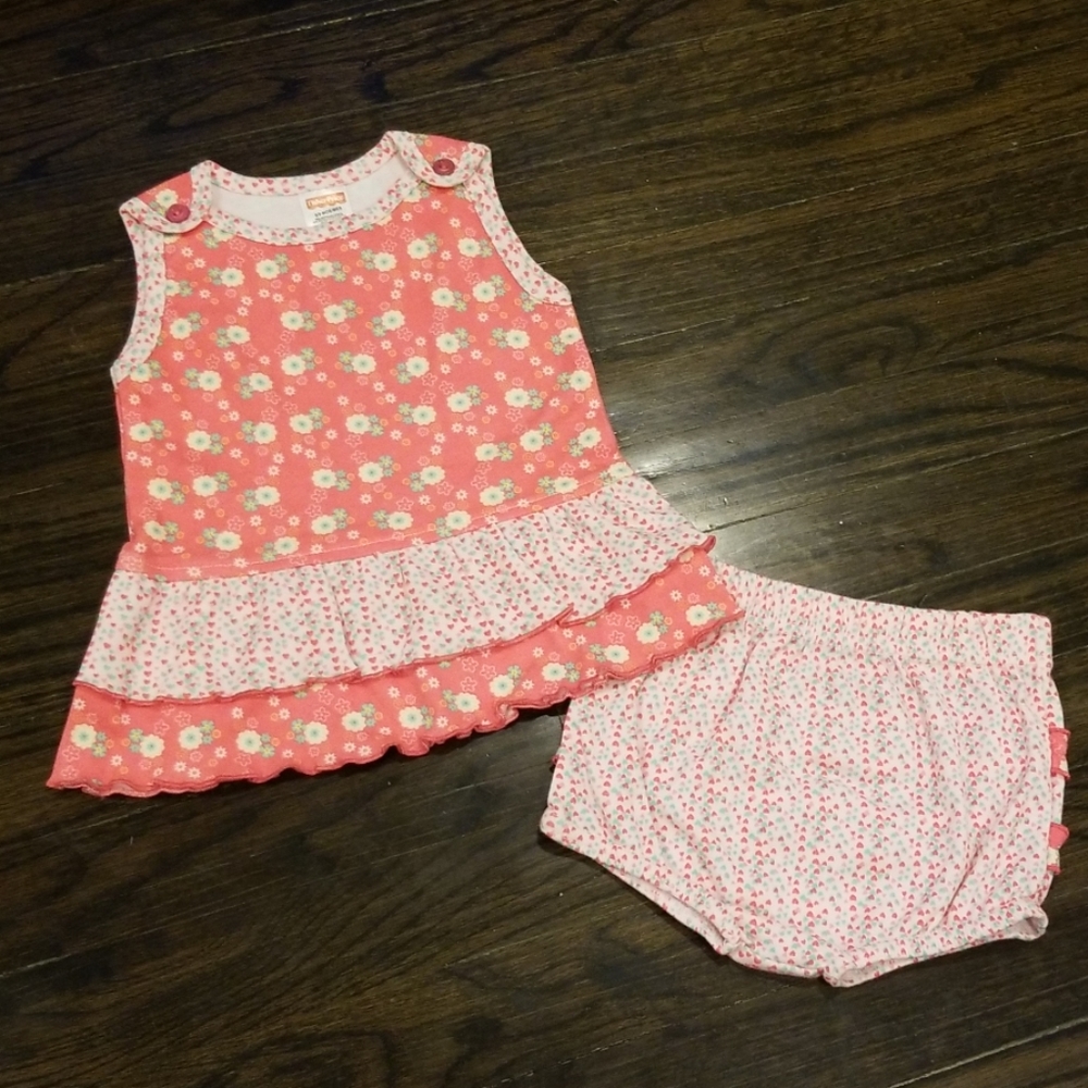 🎉 Like New 6/9mo floral heart set